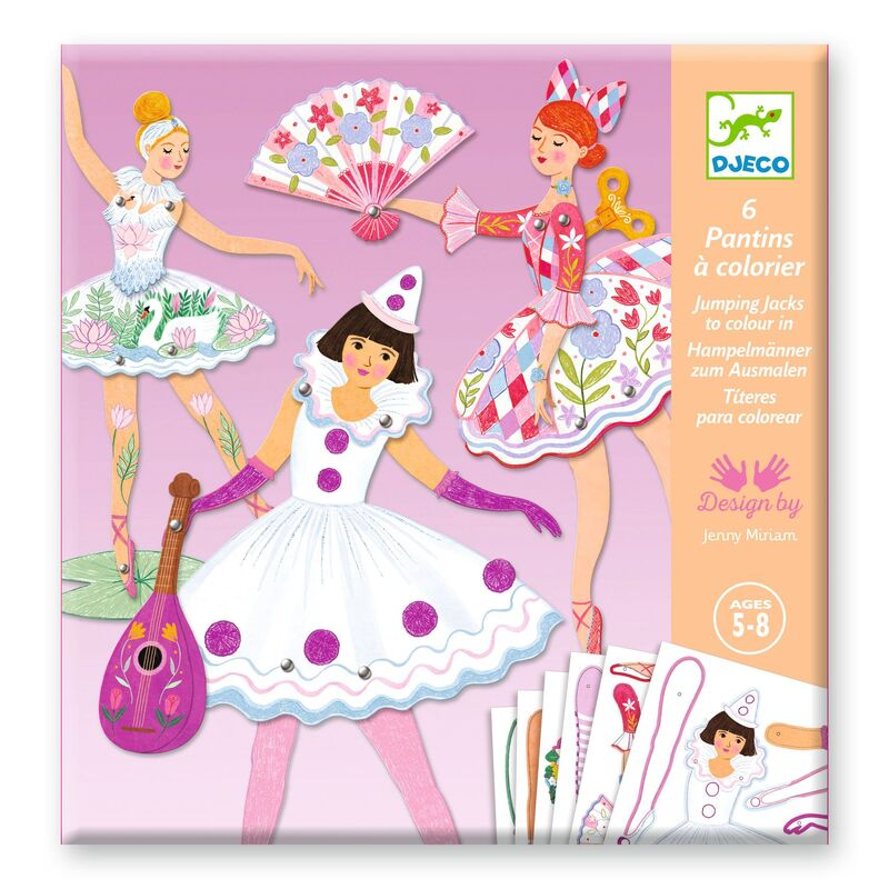 Djeco Ballet Dancers Jumping Jacks To Colour
