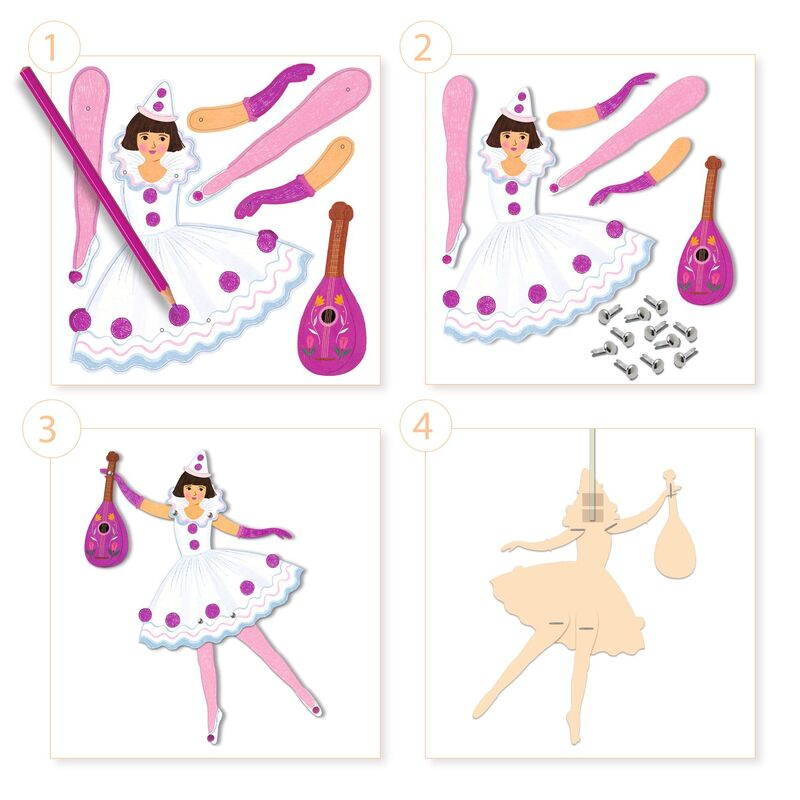 Djeco Ballet Dancers Jumping Jacks To Colour