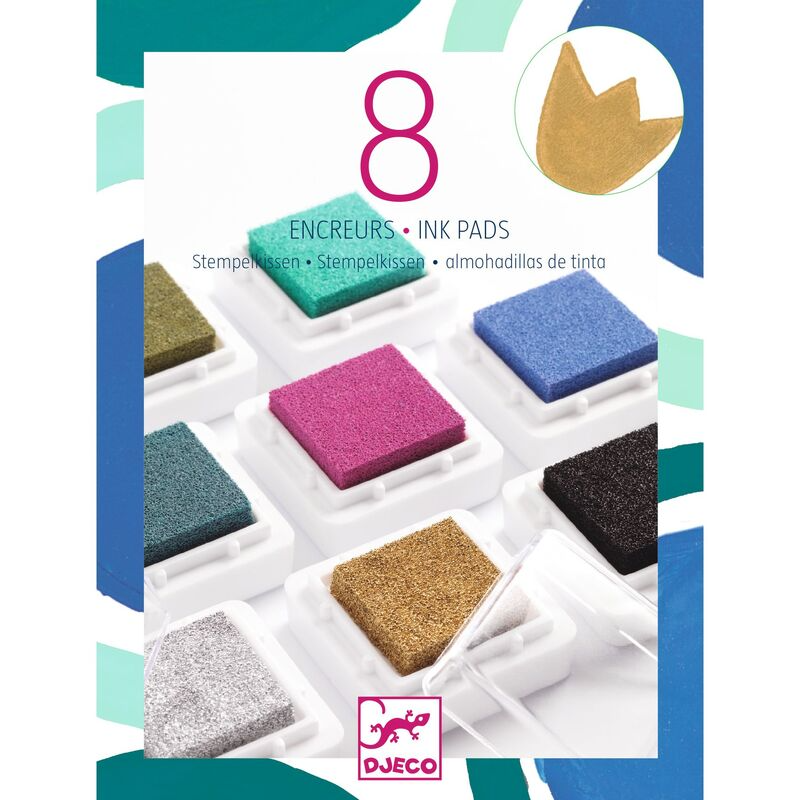 8 Ink Pads With Metallics