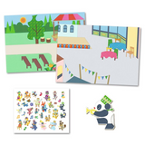 Djeco - Reusable Puffy Sticker Set - Fanfare