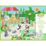 Djeco - Reusable Puffy Sticker Set - Fanfare