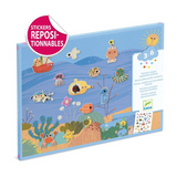 Djeco - Reusable Puffy Sticker Set - Summertime