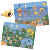 Djeco - Reusable Puffy Sticker Set - Summertime