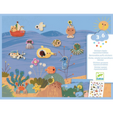 Djeco - Reusable Puffy Sticker Set - Summertime