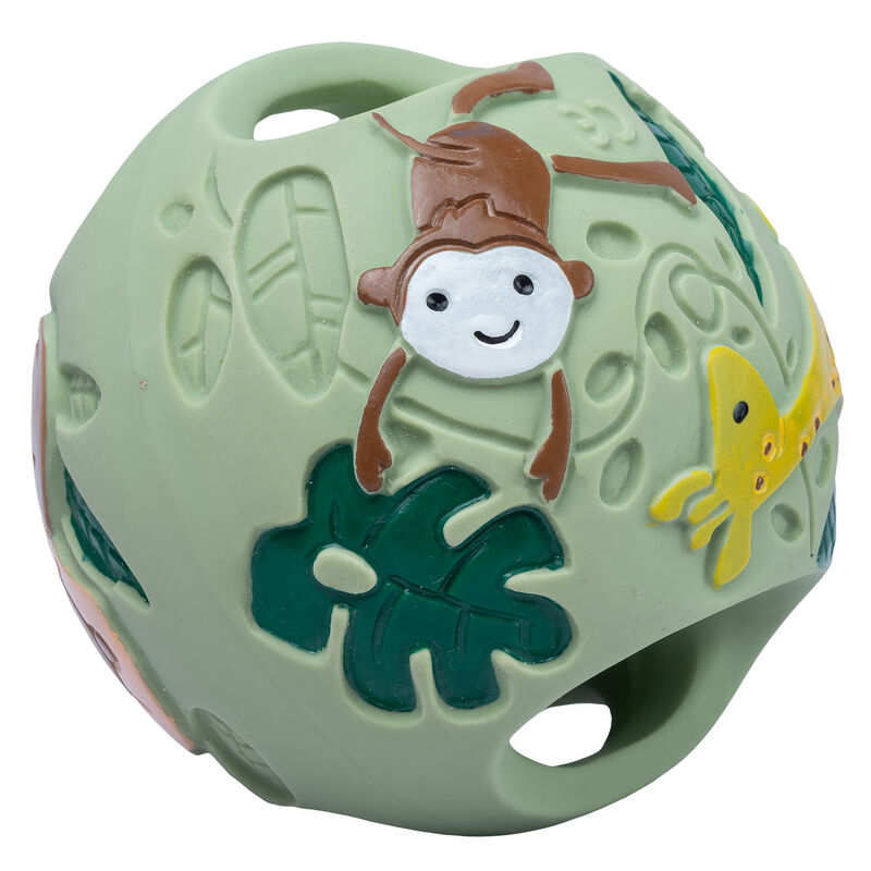 Tikiri Safari Green Grabbing Ball Natural Rubber Toy
