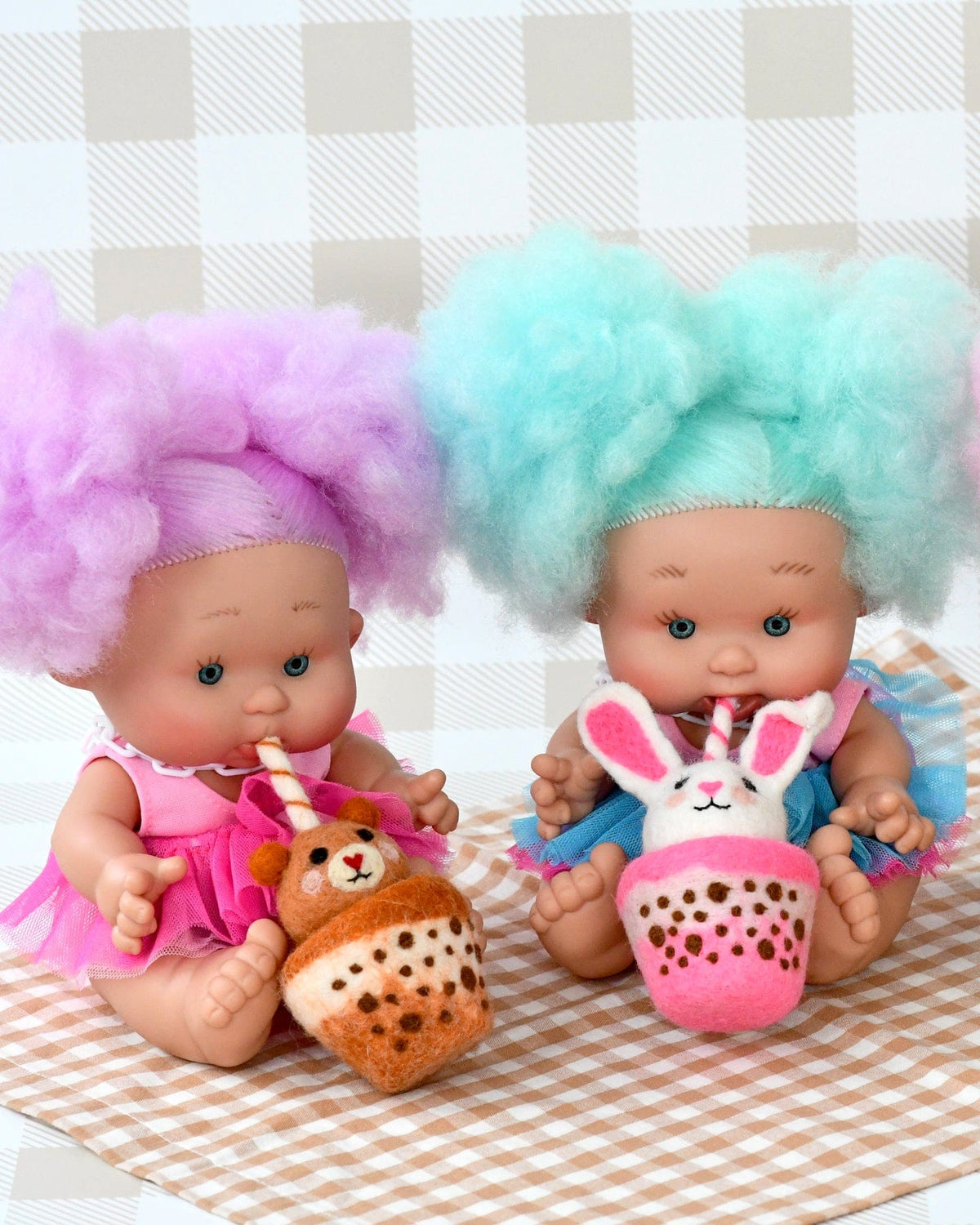 Tara Treasures - Felt Bunny Boba Bubble Tea Drink