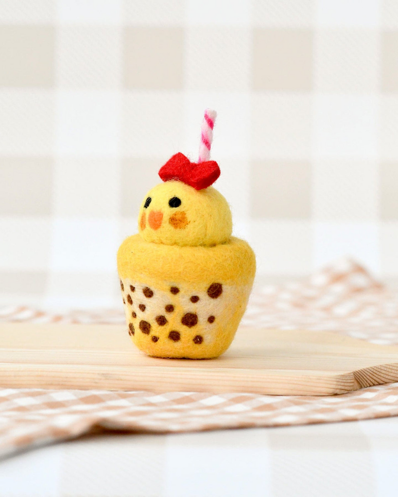 Tara Treasures - Felt Chick Boba Bubble Tea Drink