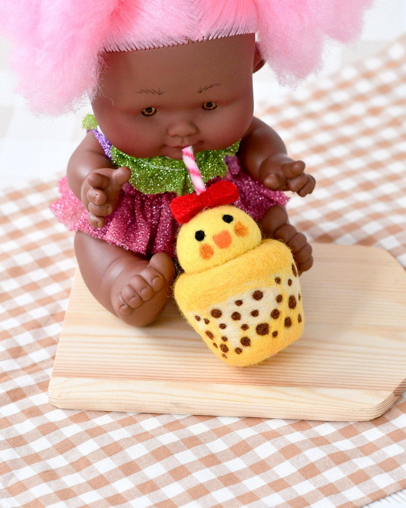 Tara Treasures - Felt Chick Boba Bubble Tea Drink