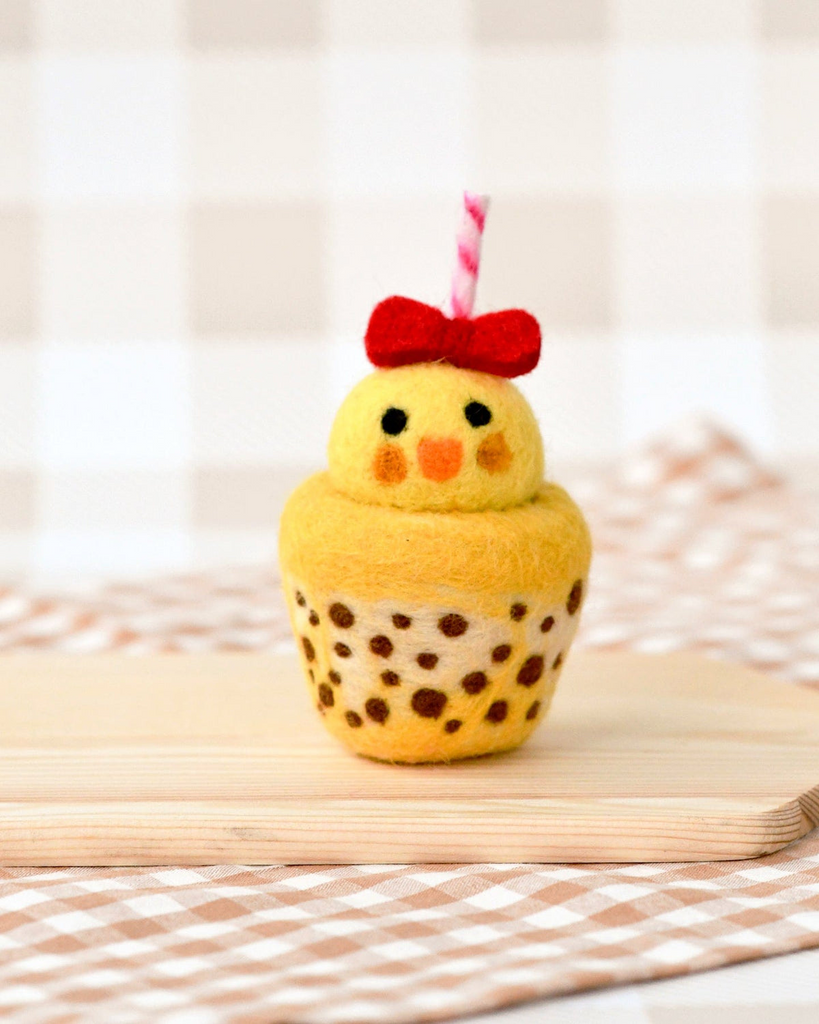 Tara Treasures - Felt Chick Boba Bubble Tea Drink