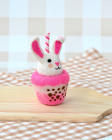 Tara Treasures - Felt Bunny Boba Bubble Tea Drink