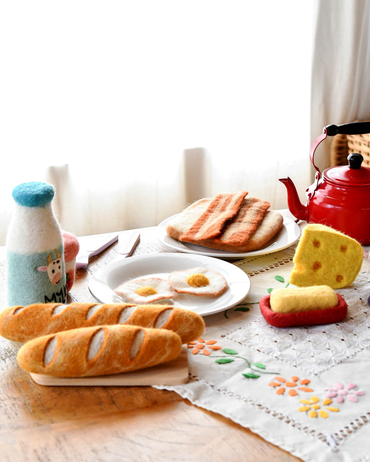 Tara Treasure - Felt Bacon & Eggs Play Food Set