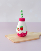 Tara Treasures - Felt Sparkling Strawberry Fruit Juice Bottle