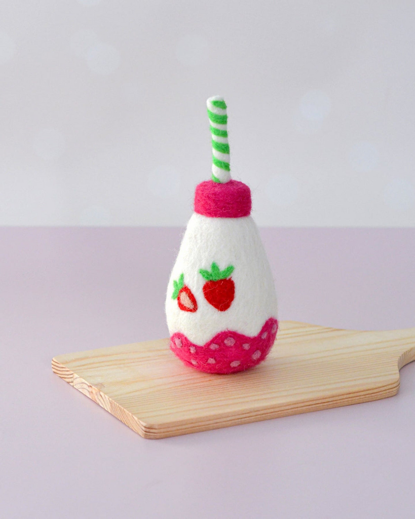 Tara Treasures - Felt Sparkling Strawberry Fruit Juice Bottle