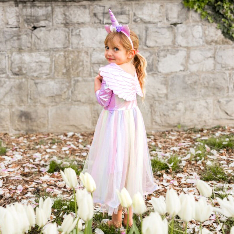 Alicorn Dress with Wings and Headband - Size 3-4