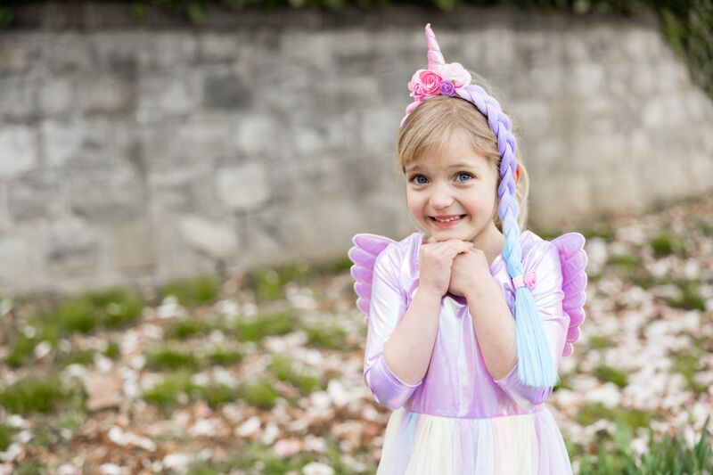 Alicorn Dress with Wings and Headband - Size 3-4