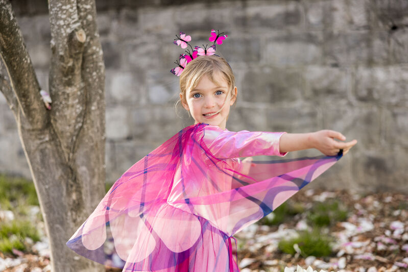 Great Pretenders - Pink Butterfly Twirl Dress with Wings - Size 5-6