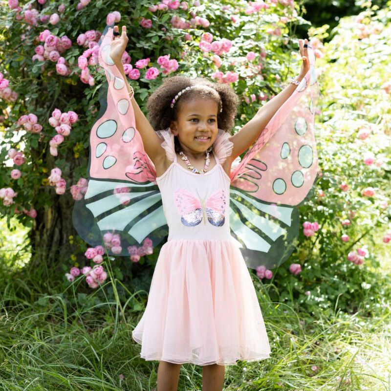 Great Pretenders - Sequins Butterfly Twirl Dress with Wings - Size 5-6