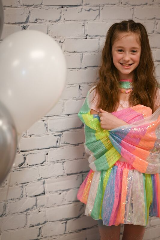 Great Pretenders - Stripy Sequins Cape - Size 4-6
