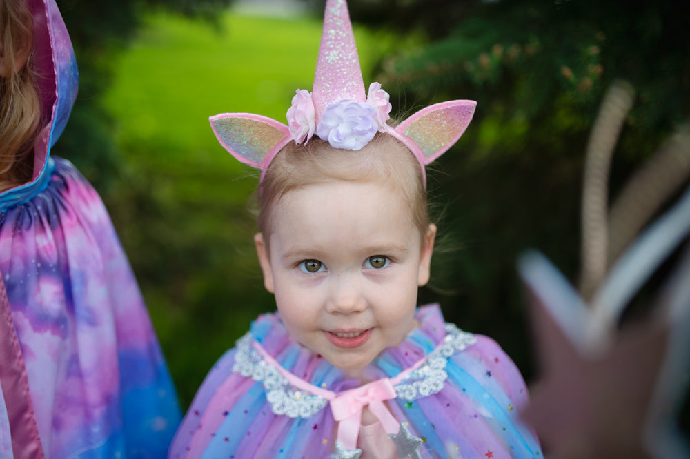 Rainbow Unicorn Cape & Headband - Size 4-6