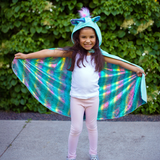 Rainbow Reversible Unicorn Dragon Cape - Size 5-6