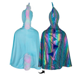 Rainbow Reversible Unicorn Dragon Cape - Size 5-6