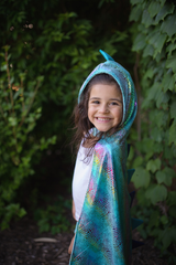 Rainbow Reversible Unicorn Dragon Cape - Size 5-6