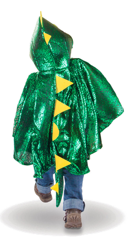 Metallic Green Dragon Cape 2-3 years