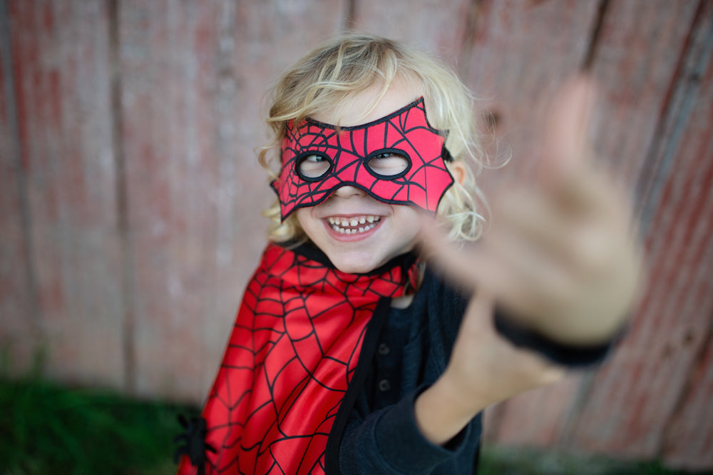 Reversible Spider & Bat Cape - Size 4-6 years