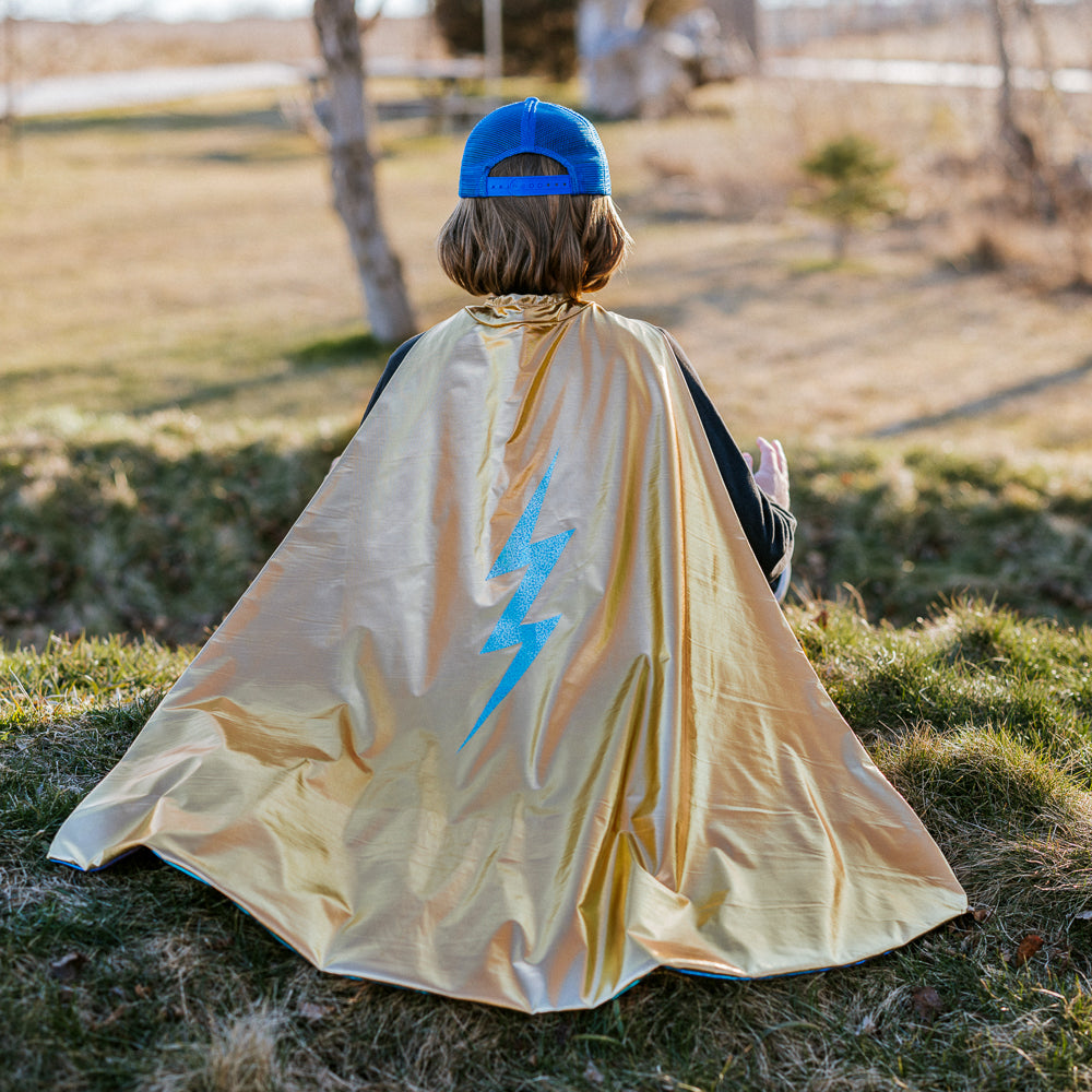 Reversible Blue Lightening Cape - Size 5-6