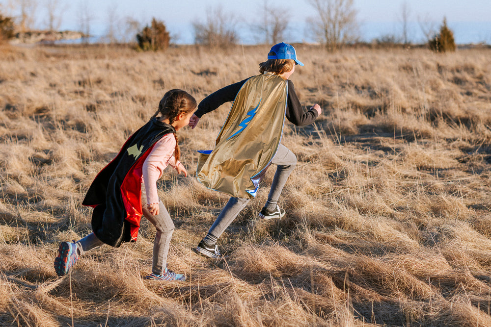 Reversible Blue Lightening Cape - Size 5-6