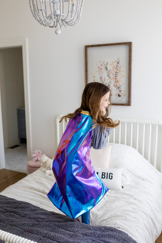Reversible Blue Lightening Cape - Size 5-6