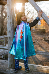 Reversible Blue Lightening Cape - Size 5-6