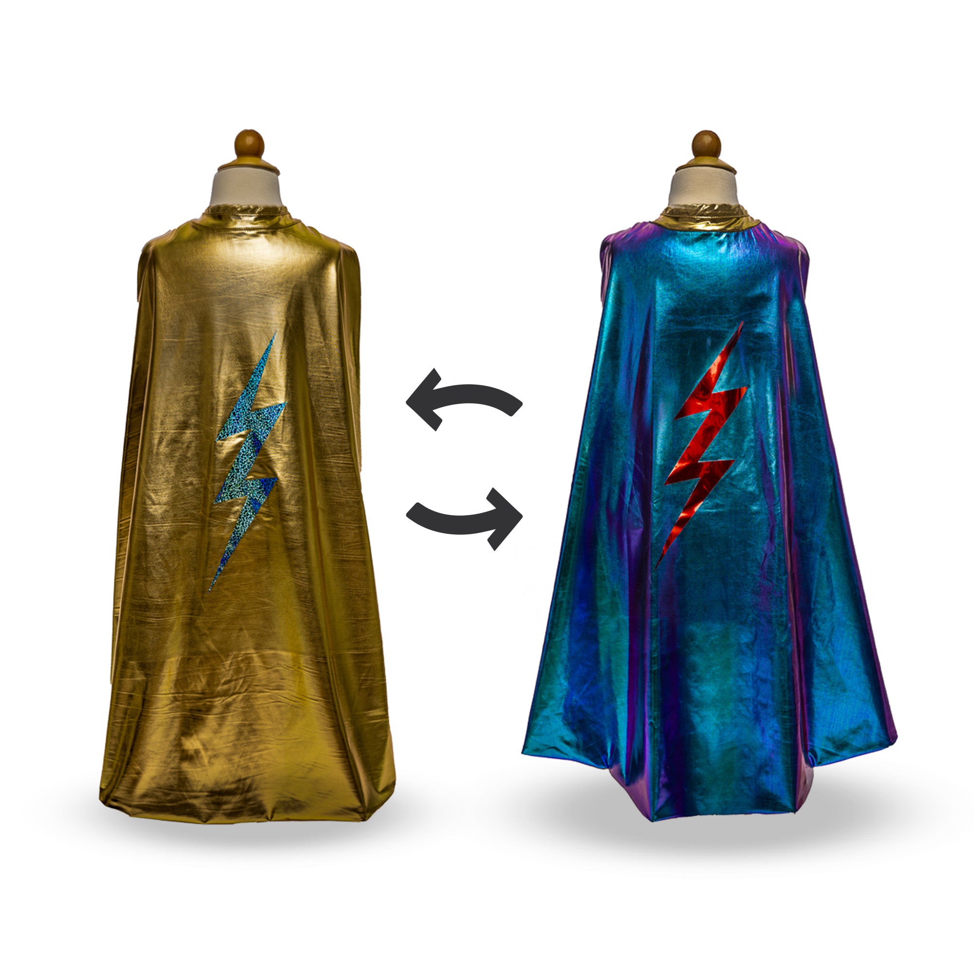 Reversible Blue Lightening Cape - Size 5-6