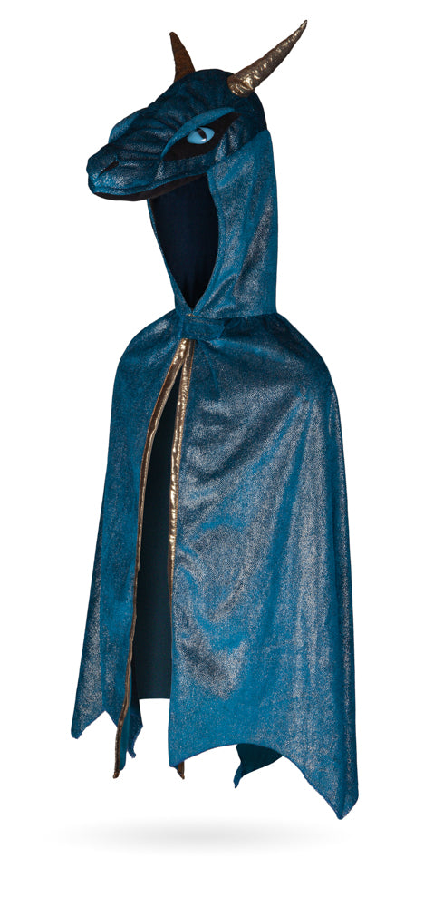 Teal & Gold Starry Night Dragon Dress Up - Size 5-6