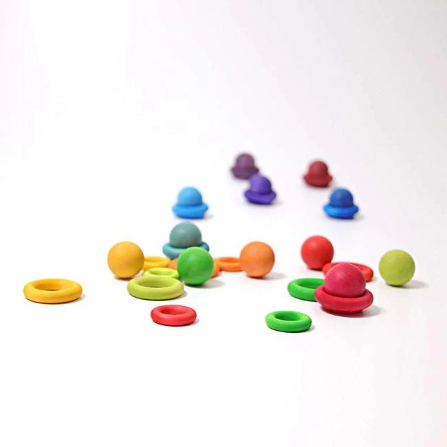 Grimm's - Small Rainbow Balls - Set Of 12