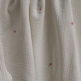 Avery Row - Embroidered Muslin Blanket - Anemone