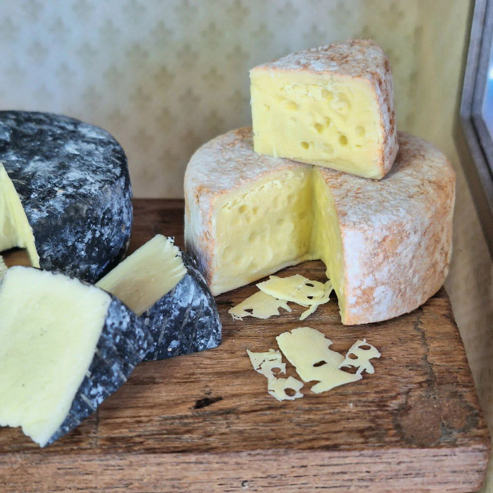 Ratatouille Miniatures - Aged Vintage Cheddar Wheel with cut wedge