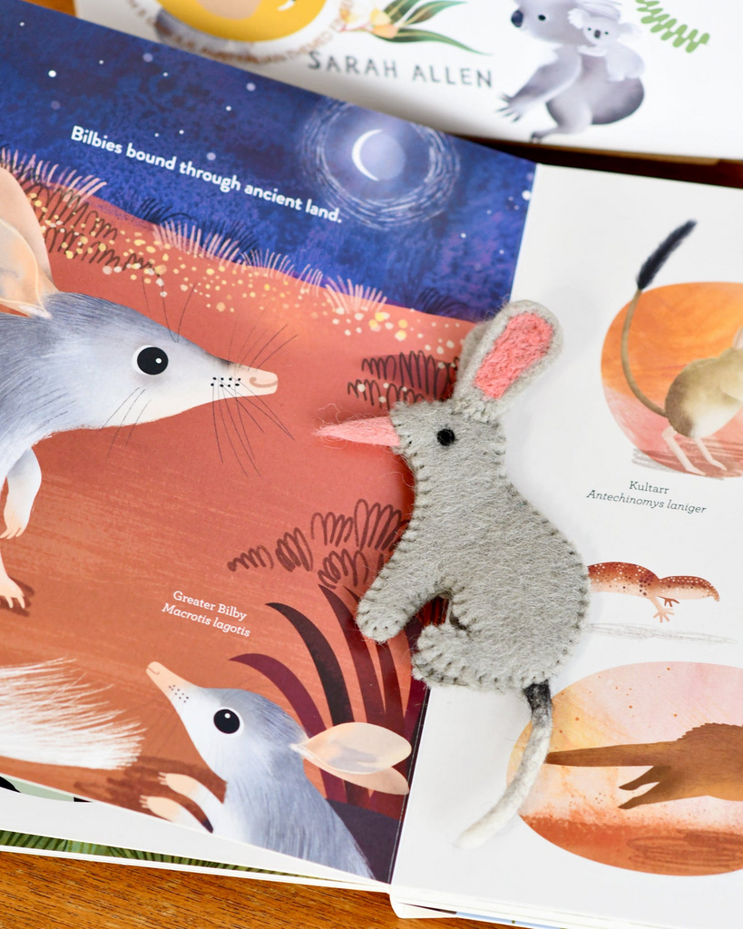 Tara Treasures - Jumping Joeys Finger Puppets & Book Set