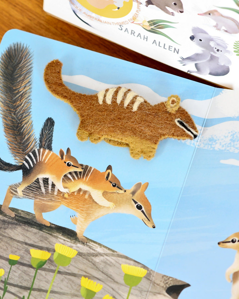 Tara Treasures - Jumping Joeys Finger Puppets & Book Set