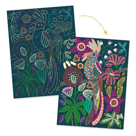 Scratch Cards - Rococo Neon Jungle