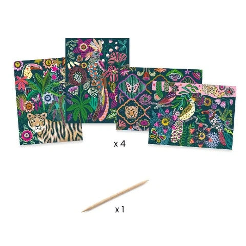 Scratch Cards - Rococo Neon Jungle