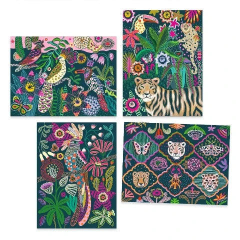 Scratch Cards - Rococo Neon Jungle
