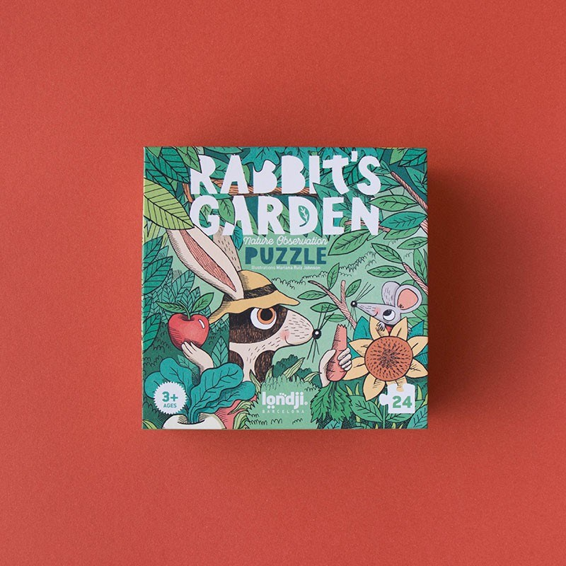 Londji - Observation Puzzle 24pc - Rabbit's Garden