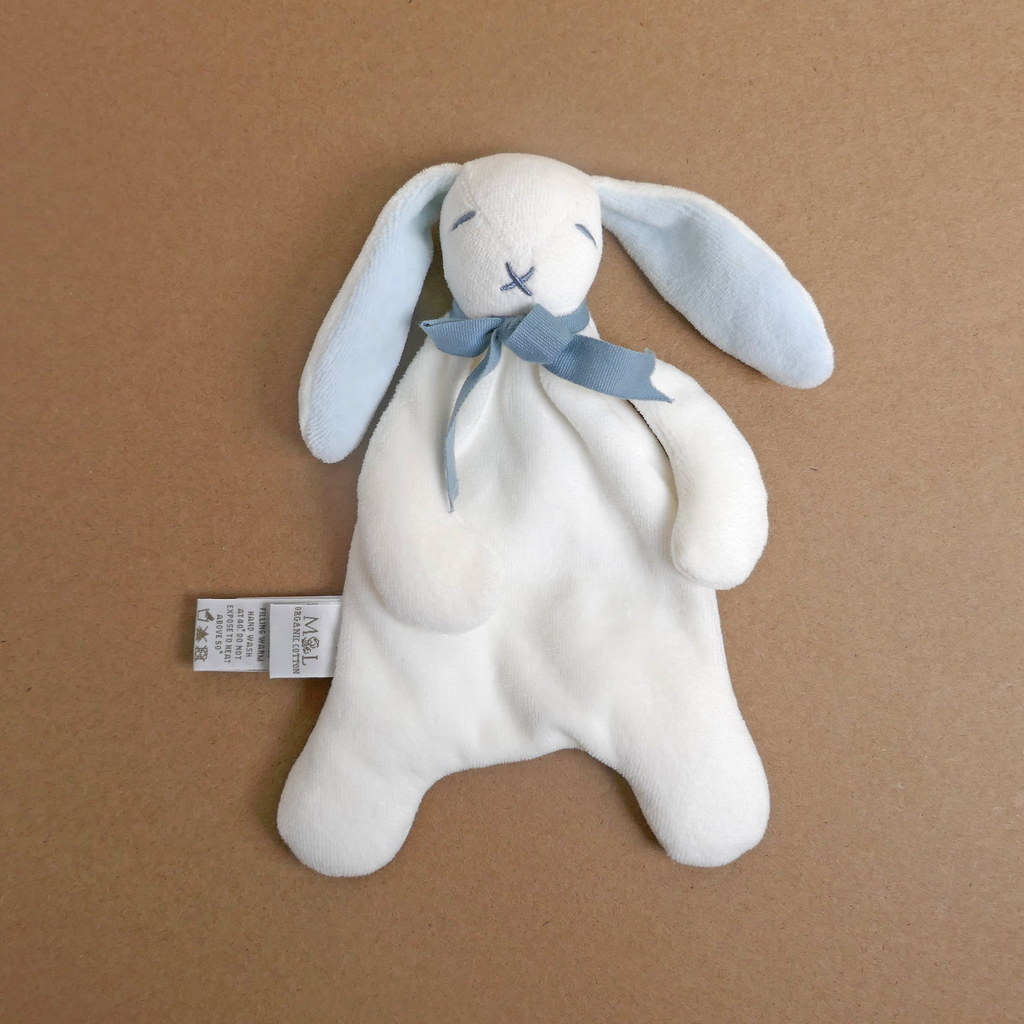 Mini Bunny Comforter 20cm - White/Blue