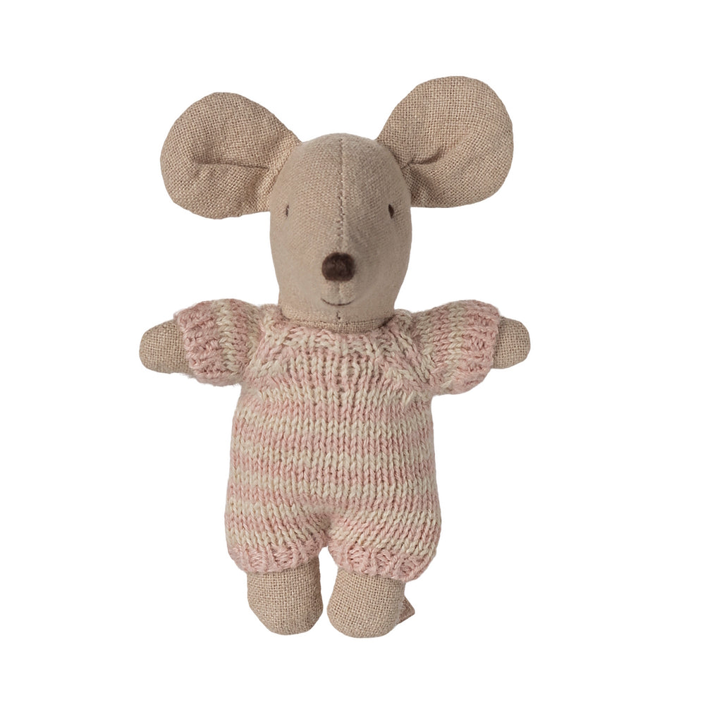 Maileg - Baby Mouse in Carry Cot - Rose
