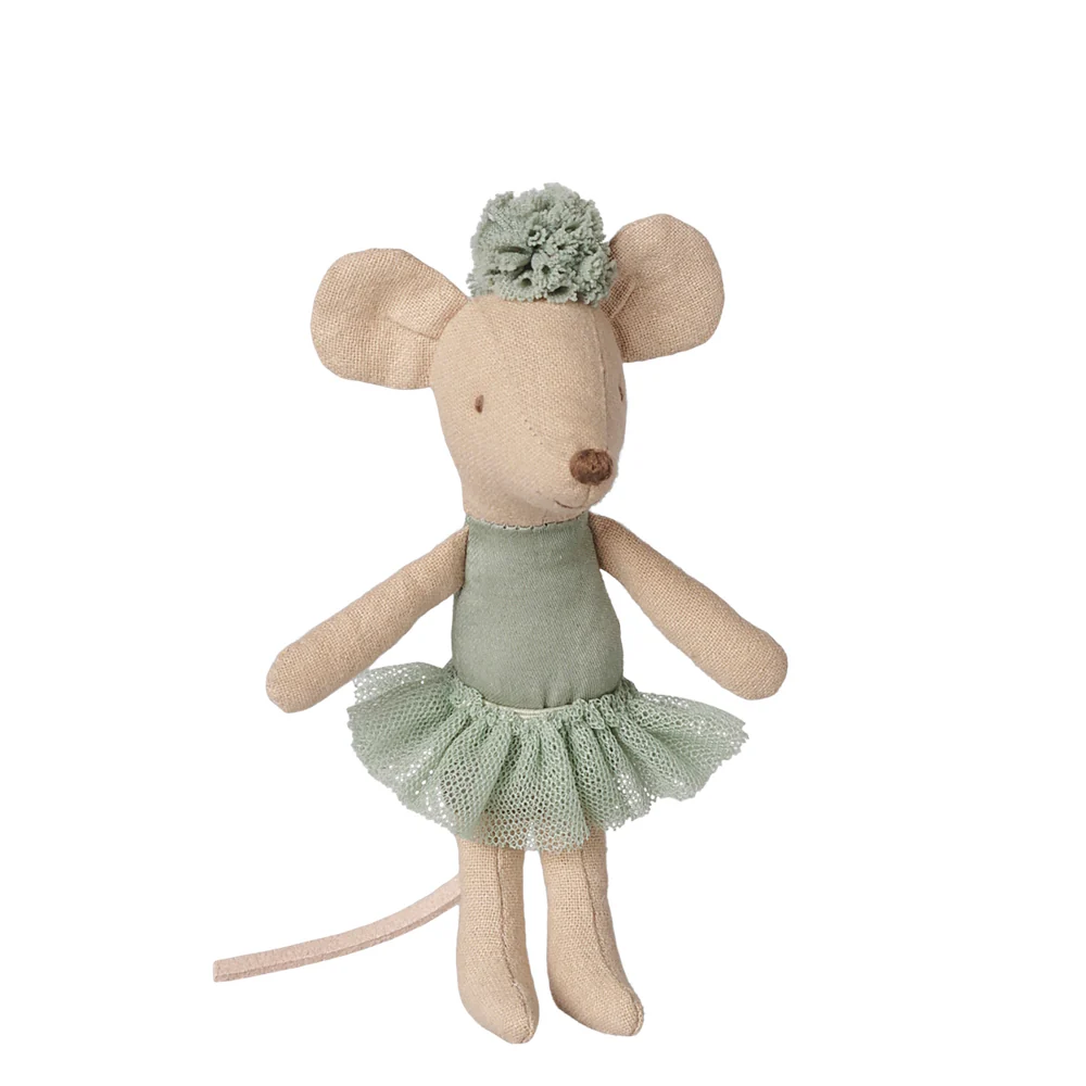 Maileg - Ballerina Mouse Little Sister Vintage Mint - PRE ORDER DUE LATE SEPTEMBER