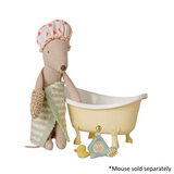 Maileg - Bathtub Set Mouse - Yellow - PRE ORDER DUE LATE SEPTEMBER