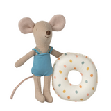Maileg - Beach Mouse Little Sister with Float - Multi Dot