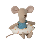 Maileg - Beach Mouse Little Sister with Float - Multi Dot