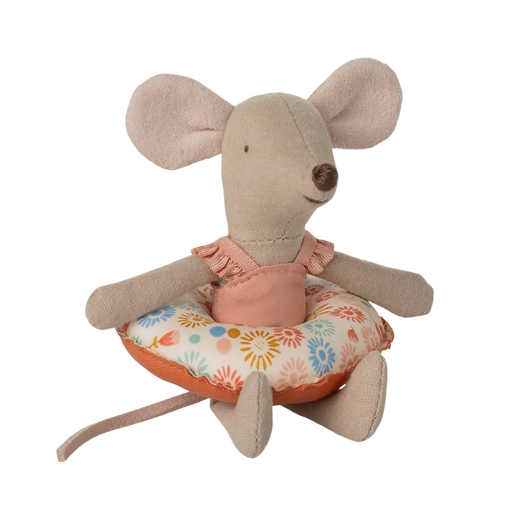 Maileg - Beach Mouse Little Sister with Float - Flower